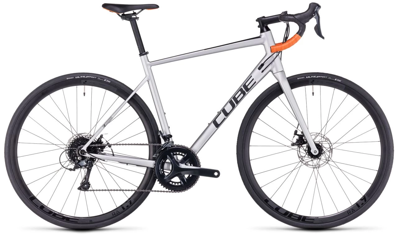 Cube Attain Pro Silver´n´orange Road Bike Aluminium | Bike-Discount 1 Cube Attain Pro Silver´n´orange Road Bike Aluminium | Bike-Discount