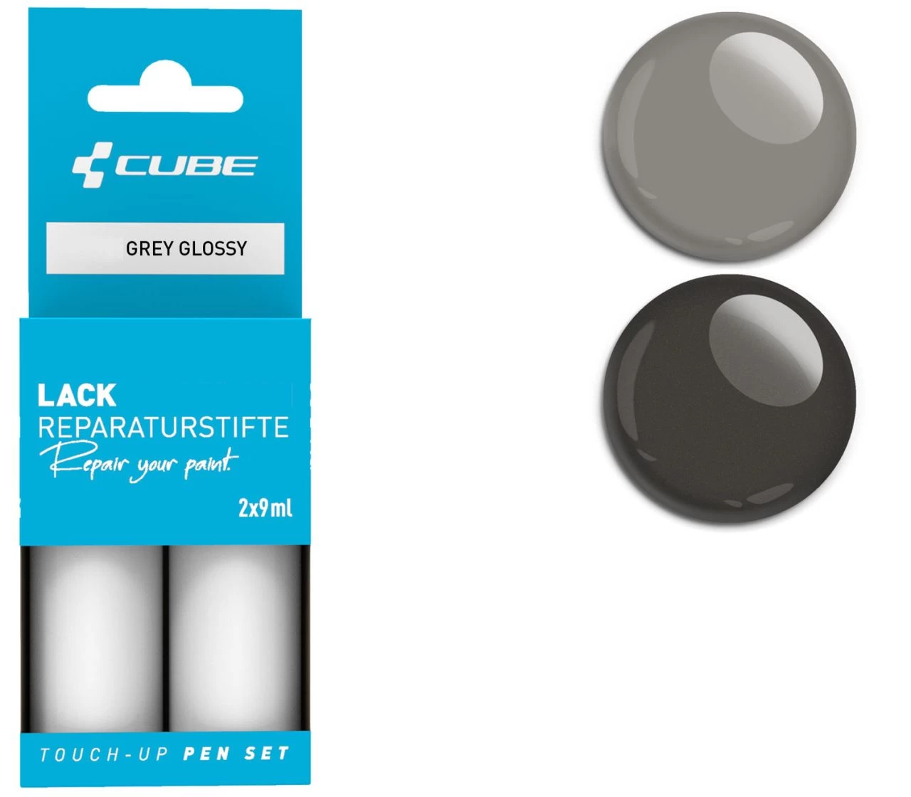 Cube Touch-Up Pen Set GREY Glossy Accessories | Bike-Discount 1 Cube Touch-Up Pen Set GREY Glossy Accessories | Bike-Discount
