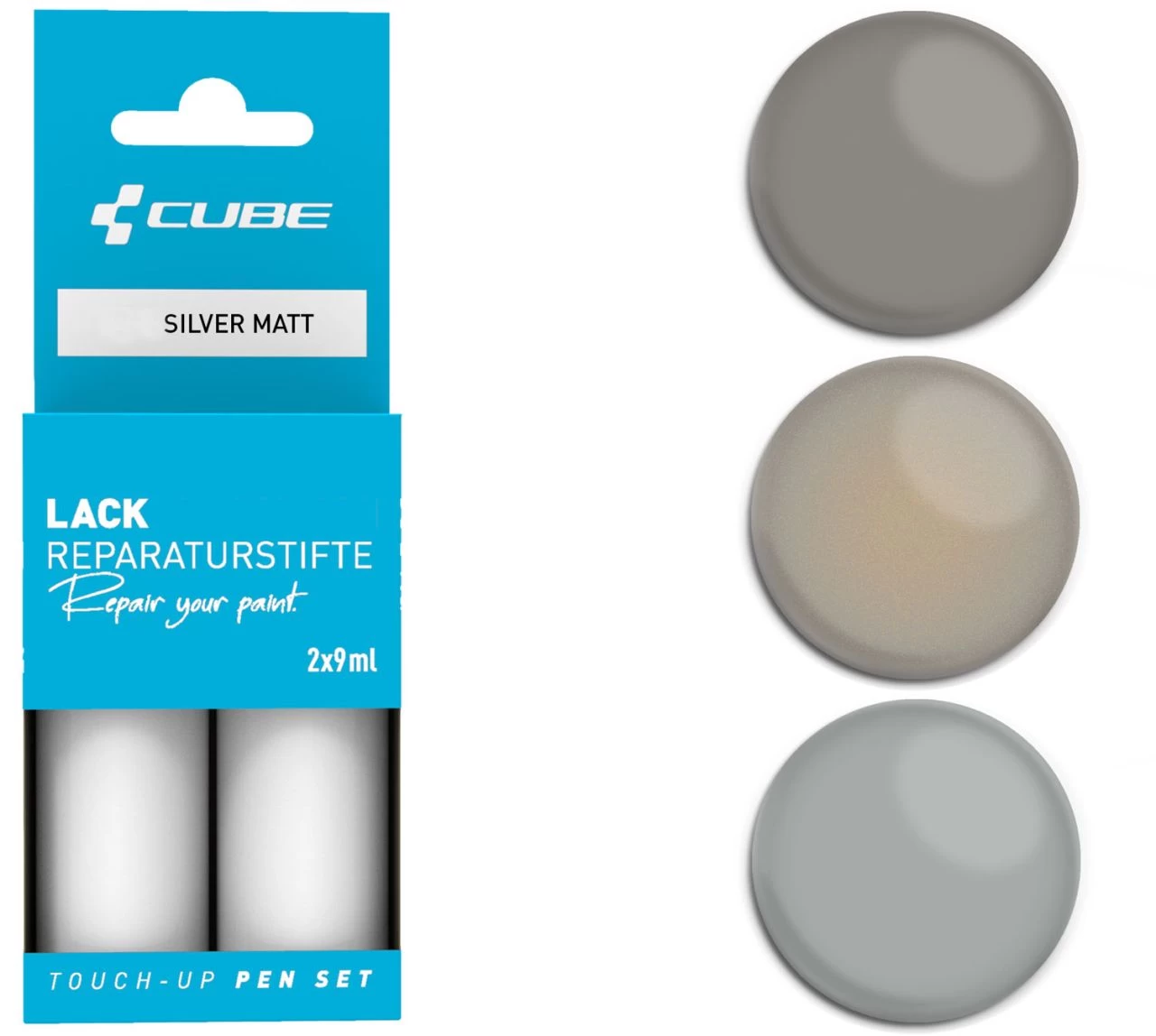 Cube Touch-Up Pen Set SILVER Matt Accessories | Bike-Discount 1 Cube Touch-Up Pen Set SILVER Matt Accessories | Bike-Discount