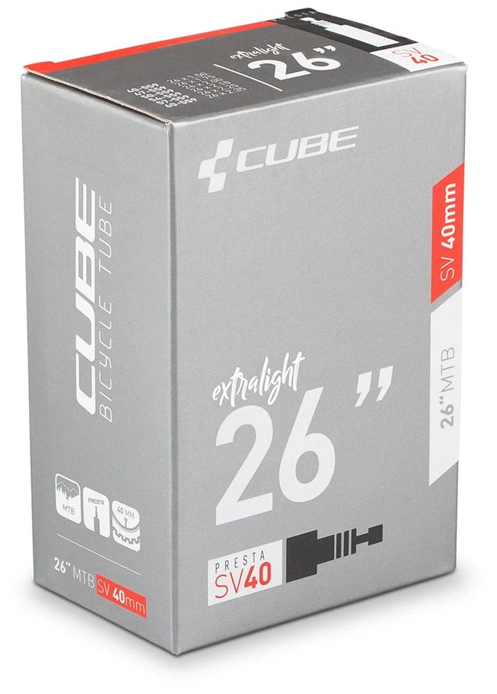 Cube Tube 26" MTB SV 40mm Extra Light Tubes 26" | Bike-Discount 1 Cube Tube 26" MTB SV 40mm Extra Light Tubes 26" | Bike-Discount