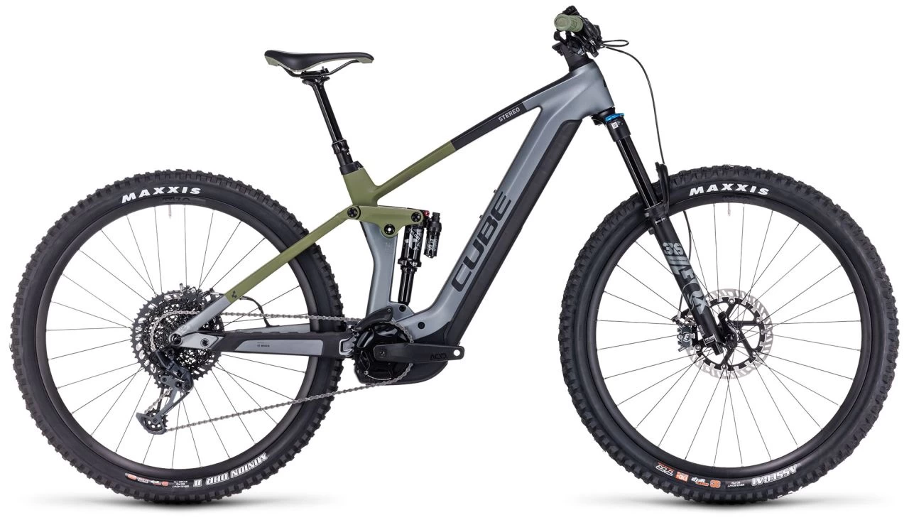 Cube Stereo Hybrid 140 HPC TM 750 Flashgrey´n´olive E-Bike Fully | Bike-Discount 1 Cube Stereo Hybrid 140 HPC TM 750 Flashgrey´n´olive E-Bike Fully | Bike-Discount